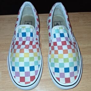 Vans Colorful Checkered Slip-On Sneakers